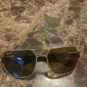Ray-Ban P Polarized RB3672 Men’s Brown Lens Gold/ Tortoise Frame Sunglasses